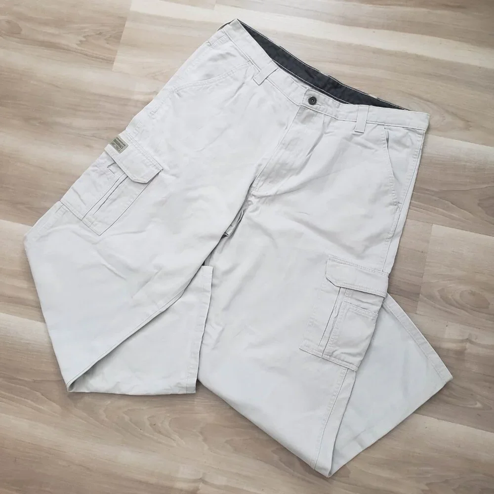 Wrangler Men's Cargo Trouser Pants Cream Khaki Size 38